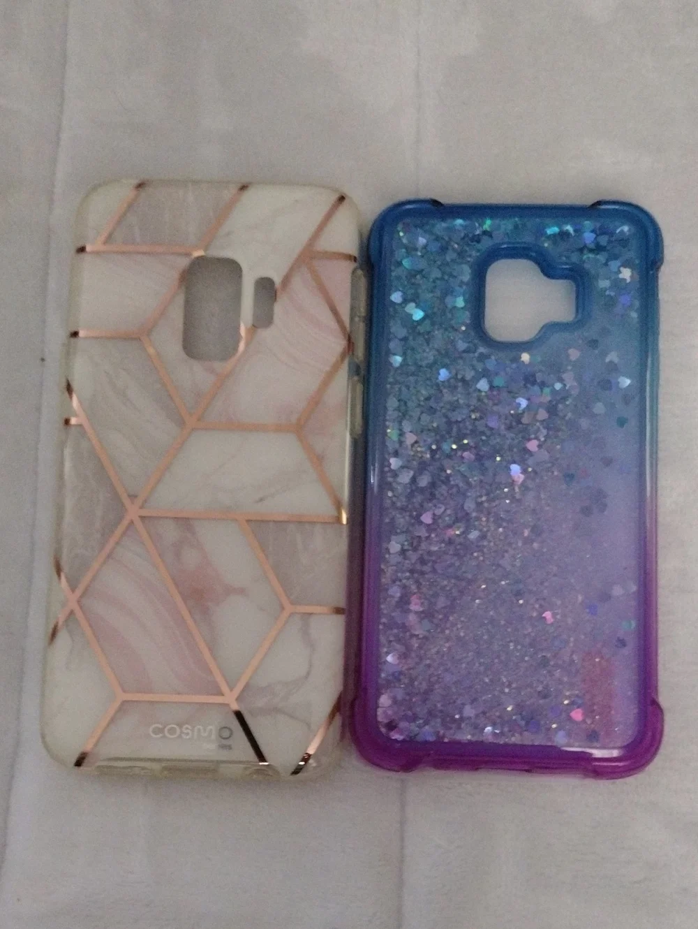 Assorted Glitter & Marble Phone Case Collection - Teal, Pink, Black, Gold